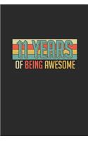 11 Years Of Being Awesome: Graph Paper Notebook - Awesome Birthday Gift Idea