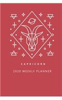 Capricorn 2020 Weekly Planner (Red)