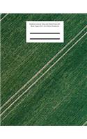 Green Notebook Journal, Diary and Sketch Book with Blank Pages (8.5 x 11) (Texture Notebook)