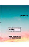 Notebook: Gods promises on every page, ruled Notebook, journal diary for writing, jotting and any educational work