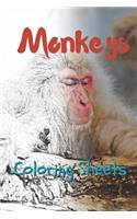 Monkey Coloring Sheets