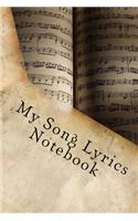 My Song Lyrics Notebook