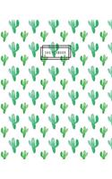 Sketchbook: Notebook Cute Cactus: Unruled (Unlined) Blank Notebook: 120 Pages of 8" x 10" notebook Blank Pages for Drawing, Doodling or Sketching (Sketchbooks)
