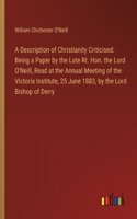 Description of Christianity Criticised
