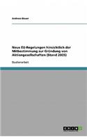 Neue EU-Regelungen hinsichtlich der Mitbestimmung zur Gründung von Aktiengesellschaften (Stand 2005)