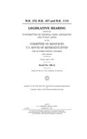 H.R. 272, H.R. 437 and H.R. 1113