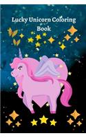 Lucky Unicorn Coloring Book: Coloring Book for Elementary/Primary Children