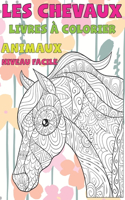 Livres à colorier - Niveau facile - Animaux - Les chevaux