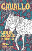 Libri da colorare Mandala - Grande stampa - Animali - Cavallo