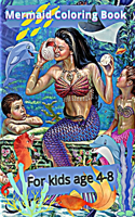 Mermaid Coloring Book For kids age 4-8