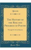 The History of the Rise and Progress of Poetry: Through It's Several Species (Classic Reprint)