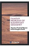 Famous Problems of Elementary Geometry: The Duplication of the Cube, the Trisection of an Angle ...