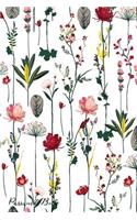 Password Book: Include Alphabetical Index With Blooming Botanical Flowers Soft Gentle Cover