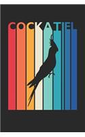 Vintage Cockatiel Notebook - Gift for Animal Lover - Colorful Cockatiel Diary - Retro Cockatiel Journal: Medium College-Ruled Diary, 110 page, Lined, 6x9 (15.2 x 22.9 cm)