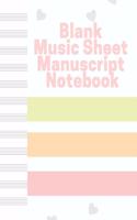 Blank Music Sheet Manuscript Notebook