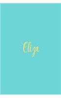 Eliza: Personalized Name Turquoise Matte Soft Cover Notebook Journal to Write In. 120 Blank Lined Pages