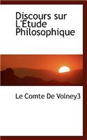 Discours Sur L' Tude Philosophique