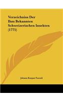 Verzeichniss Der Ihm Bekannten Schweizerischen Insekten (1775)