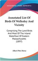 Annotated List of Birds of Wellesley and Vicinity