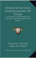Horse-Sense And Horsemanship Of Today