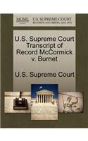 U.S. Supreme Court Transcript of Record McCormick V. Burnet
