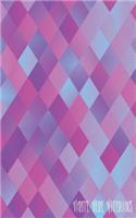 Write Here Notebooks: Diamond Pattern Journal/Diary/Notebook, Blank Paper, 100 Pages, 8x5, Composition Book, Diamond Pattern