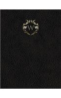 Monogram "W" Grid Sketchbook