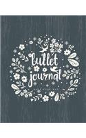 Bullet Journal Dot Grid for 90 Days, Chalkboard Flower Numbered Pages Quarterly Journal Diary,: Large Bullet Journal 8x10 with 150 Dot Grid Pages with Number