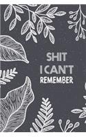 Shit I Can't Remember