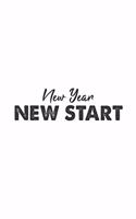 New Year New Start: A Journal for Starting Over 6" x 9" Write Down Lined Paper Diary 100 Pages (White)