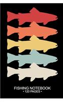 Fishing Notebook 120 Pages: 6"x 9'' College Ruled Lined Paperback Brook Trout Fish-ing Freshwater Game Fly Journal Composition Notes Day Planner Notepad Log-Book Paper Sheets S