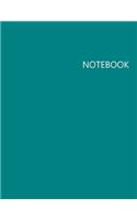 Notebook: Lined Notebook Journal - 120 Pages - Large (8.5 x 11 inches) Teal Cover