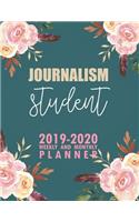 Journalism Student: 2019-2020 Weekly and Monthly Planner Academic Year with Class Timetable Exam Assignment Schedule Record School College University