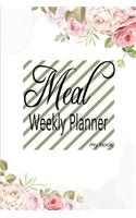 Weekly Meal Planner: Planner Log Meal Weekly Shopping List Super Market Food 52 Weekly Planing or Diary Journal Launch Breakfast 110 Page 6X9 inch