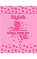 Nylah Gilded Fancy Face: Personalized Draw & Write Book with Her Unicorn Name - Word/Vocabulary List Included for Story Writing