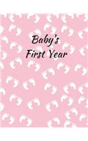 Baby's First Year: A Journal To Record The First 12 Months, Full Colour, New Baby Gift, Baby Shower