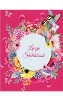 Large Sketchbook: Pretty Pink Cover, 8.5" X 11" Blank Paper for Drawing and Sketching, Artist Sketchbook for Sketching, Journaling, Drawing and Creative Doodling