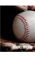 Baseball Notebook: 7.44 x 9.69 inch, baseball composition book, wide ruled journal for kids, 200 pages