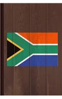 South Africa Flag Journal Notebook: Blank Lined Ruled for Writing 6x9 110 Pages