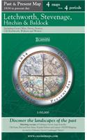 Letchworth, Stevenage, Hitchin and Baldock (LSH): (Cassini Past and Present Map)