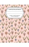 Flowers Seamless Pattern Composition Notebook