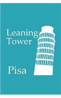 Leaning Tower of Pisa - Lined Notebook with Robin's Egg Blue Cover: 101 Pages, Medium Ruled, 6 x 9 Journal, Soft Cover