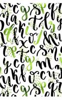 Bullet Journal Notebook Sparkly Letters Pattern 10