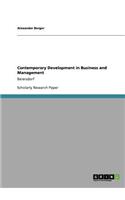 Contemporary Development in Business and Management
