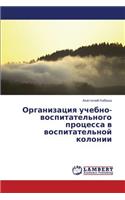 Organizatsiya Uchebno-Vospitatel'nogo Protsessa V Vospitatel'noy Kolonii