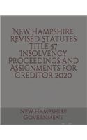 New Hampshire Revised Statutes Title 57 Insolvency Proceedings and Assignments for Creditor