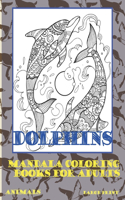 Mandala Coloring Books for Adults Large Print - Animals - Dolphins