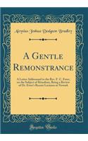 A Gentle Remonstrance: A Letter Addresssed to the Rev. F. C. Ewer, on the Subject of Ritualism, Being a Review of Dr. Ewer's Recent Lectures at Newark (Classic Reprint)