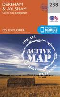 East Dereham and Aylsham: (238 OS Explorer Active Map)