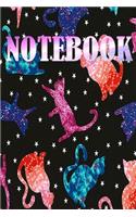 Notebook: Sparkle Cat Notebook size 6x9